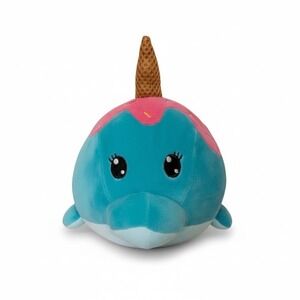 Spark Create Imagine Aqua Blue Plush Food Narwhal Plush Animal Ice Cream Dolphin